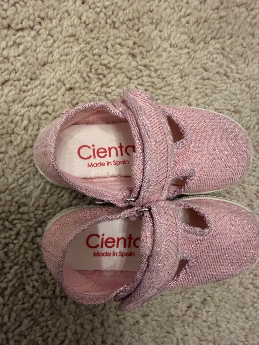 Cienta Light Pink Mary Jane Sneakers with White Sole - Picture 4 of 6